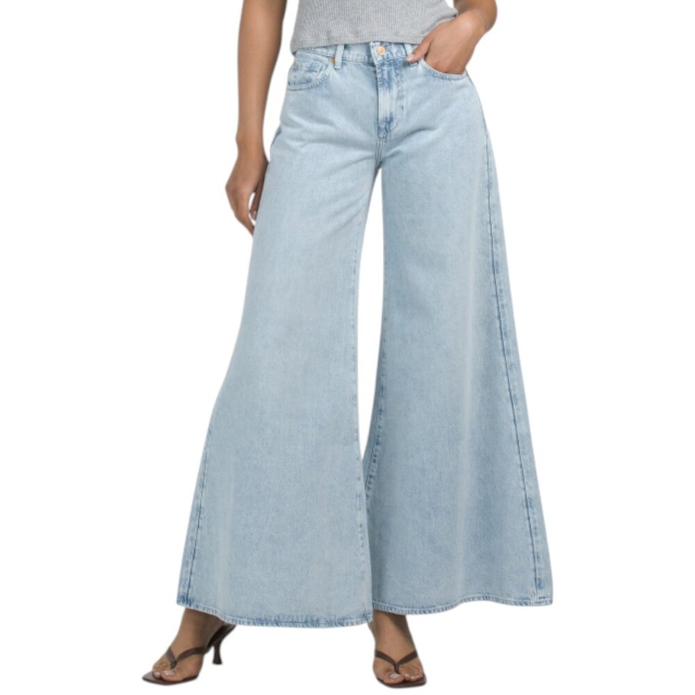 7 FOR ALL MANKIND Willow Wide Leg Jeans - Picture 1 of 2